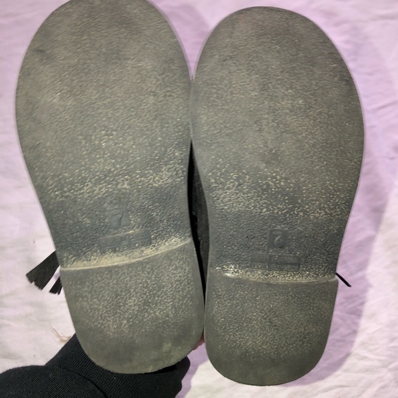 Black suede fringe booties - Picture 8 of 8